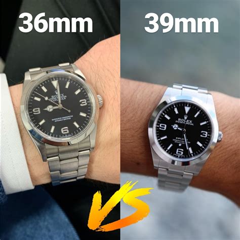 rolex explorer 36 vs 39 lume|rolex explorer 36mm thickness.